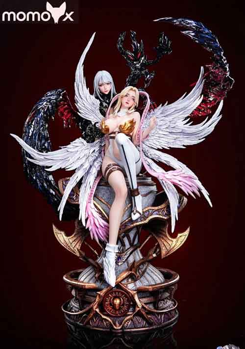 《数码宝贝》又推珍藏级周边：天女兽与妖女兽1/4比例GK雕像